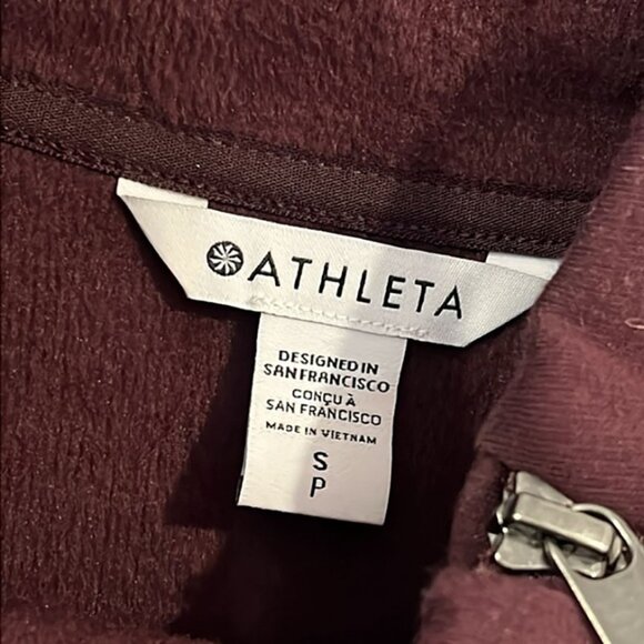 Athleta Decadent Chocolate Cozy Karma Asym Pullover size Small - Picture 14 of 16